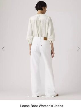 Levi's Women's Loose Boot White Jeans